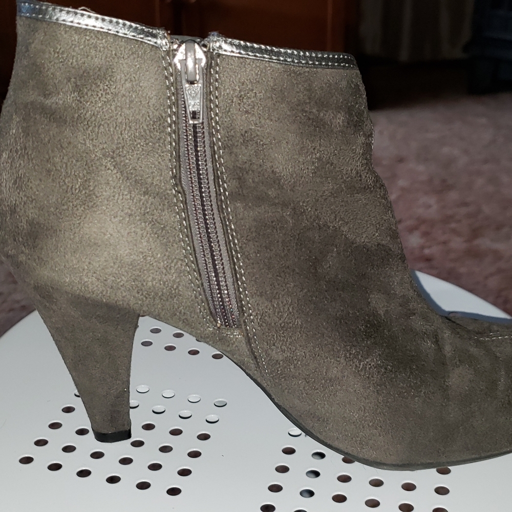 Gray Suede Booties - Picture 2 of 5